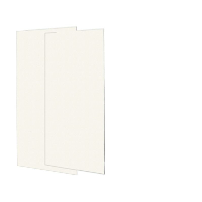 Solid Surface Two Panel Shower Wall, Tahiti Ivory, 72" H x 36" W x 0.25" D