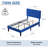 Twin Size Bed Set Upholstered Platform With Adjustable Diamond Tufted Headboard-2057561374