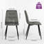Nero Upholstered Dining Chairs With Metal Legs-814270874