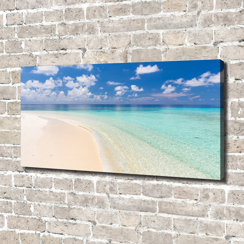 Beach In Maldives - No Frame Print on Canvas
