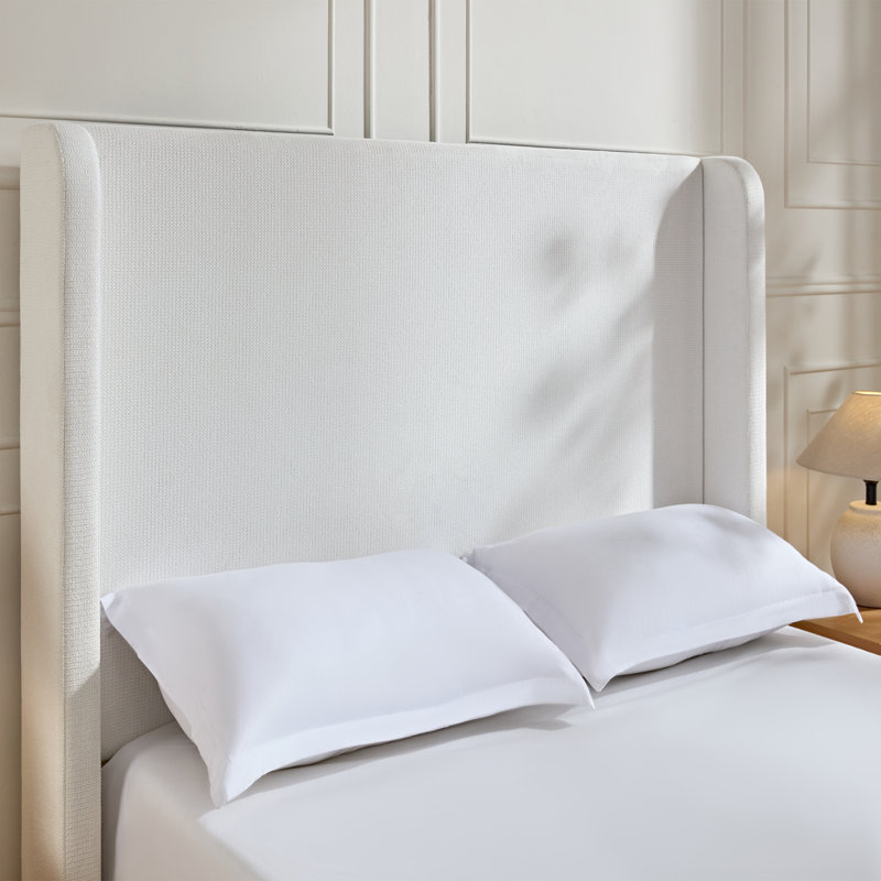 Mozter Boucle  Upholstered Wingback Bed