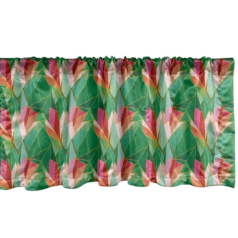 Cantonnière à motif floral Ambesonne