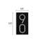 Floating Stand-Off 2-Number Vertical Sign, Black /W/ Silver Modern Font Numbers-1603769065