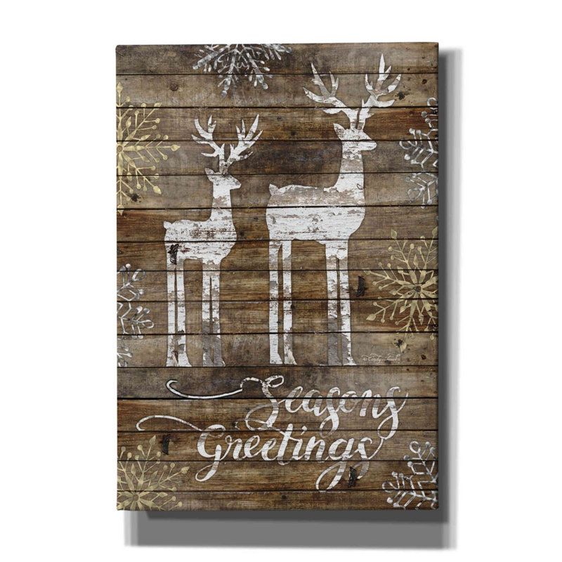 «Birchanger Season's Greetings Deer» par Cindy Jacobs, H 26 po x l 18 po x P 0,75 po