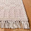 Tapis ivoire / rose en laine tissé à la main Aldeline-972067260