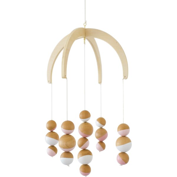 Musical Mobile, Mini Zoo - beige light solid with design, Nursery