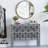 Iron Frame Vertical Round Mirror