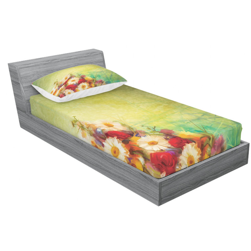 Microfiber Sheet Set, Twin Sheet Set with Fitted Sheet
