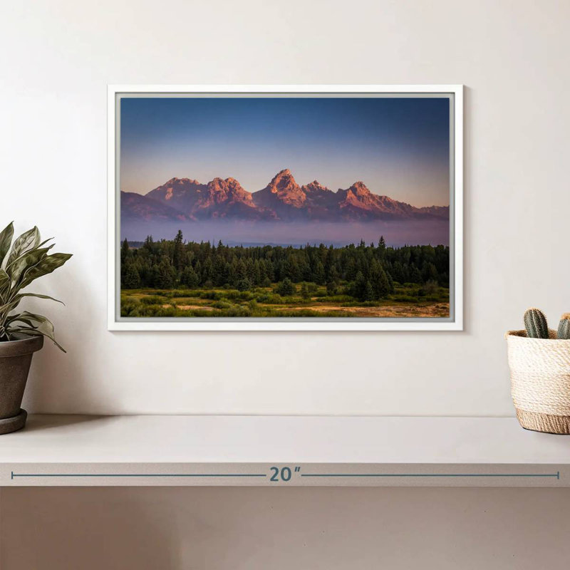 Brume Grand Teton, Cadre flottant blanc, 13 po x 9 po