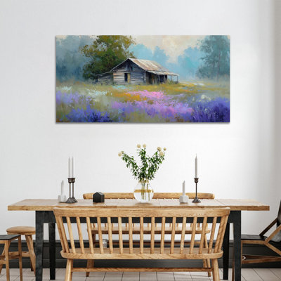 GUTTATY, photos de paysage printanier, décoration murale sur toile printanière, impressions de fleurs de nature, art floral pour le bureau de la chambre à coucher, affiche sur toile, grand arbre et fleurs sauvages, prête à être suspendue, 16 po x 32 po