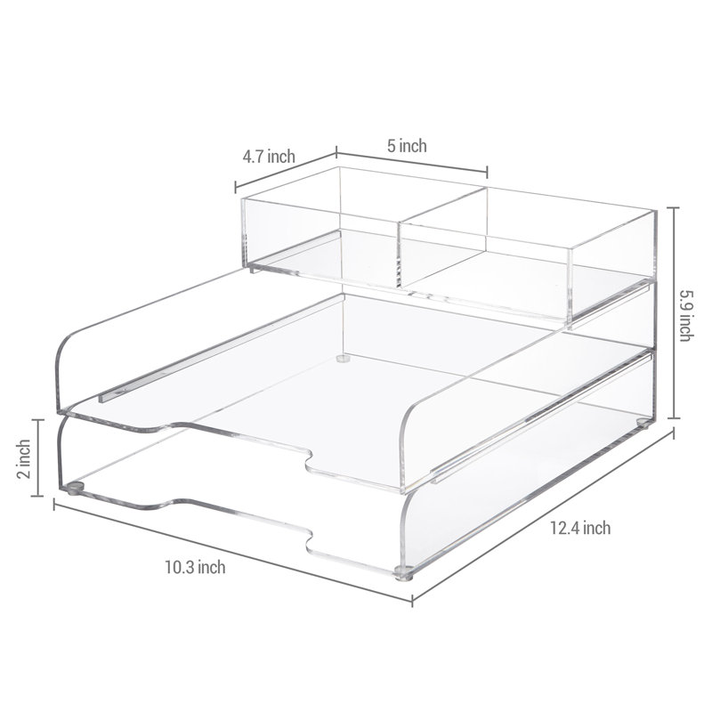 Archuleta Acrylic Stackable Desk Organiser