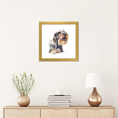 «Wirehaired Dachshund I» par EdsWatercolours - impression