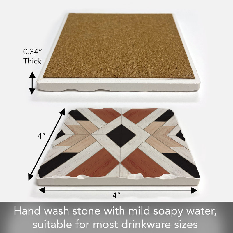 Stoneware Square 1 Piece Coaster