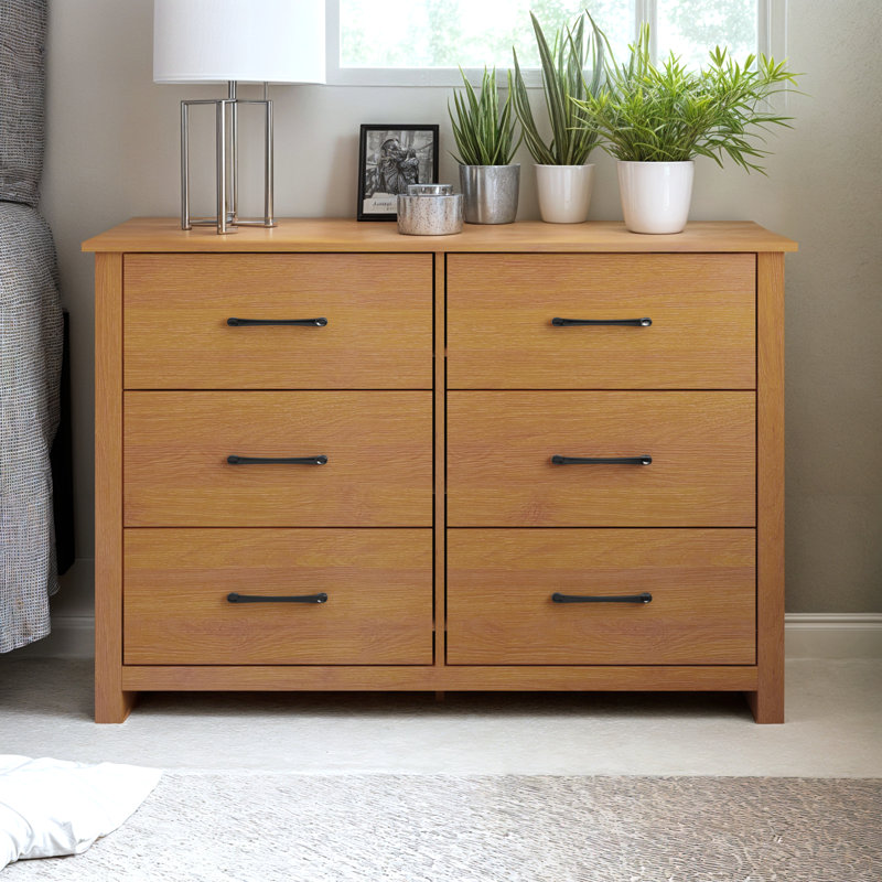 Walter 6-Drawer Double Dresser, Amber Walnut