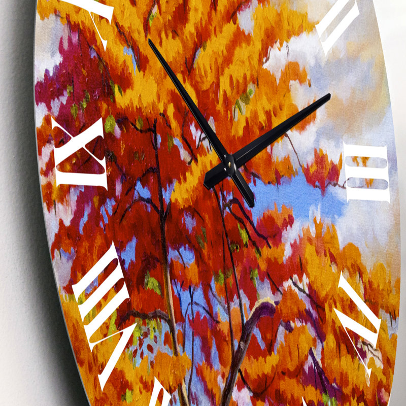 Arbre d'automne en forêt colorée XXXIV - Horloge murale de ferme, Petit