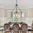 3 - Light Drum Solid Wood Caged Chandelier with Metal Accents