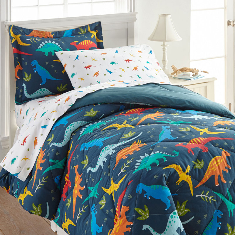 Wildkin Flannel Twin Sheet Set – 100% Cotton, Soft & Cozy Bed Sheets -  Jurassic Dinosaurs