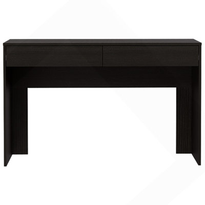 Writing Computer Desk, Two Drawers -Black
