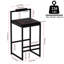 Ensemble de 2 tabourets de bar rembourrés en velours avec tabourets de cuisine modernes-932040494-932040495