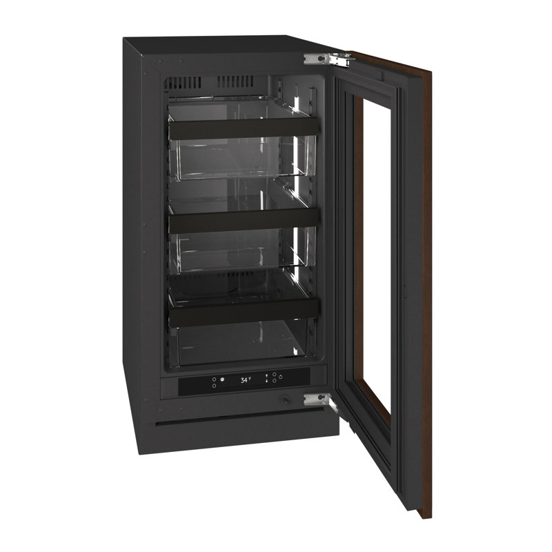 U-Line 18"W. Seamless 3.5 Cu.Ft. Compact Refrigerator - Panel Ready, Panel Ready Glass Frame