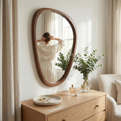 Miroir d'appoint en bois massif