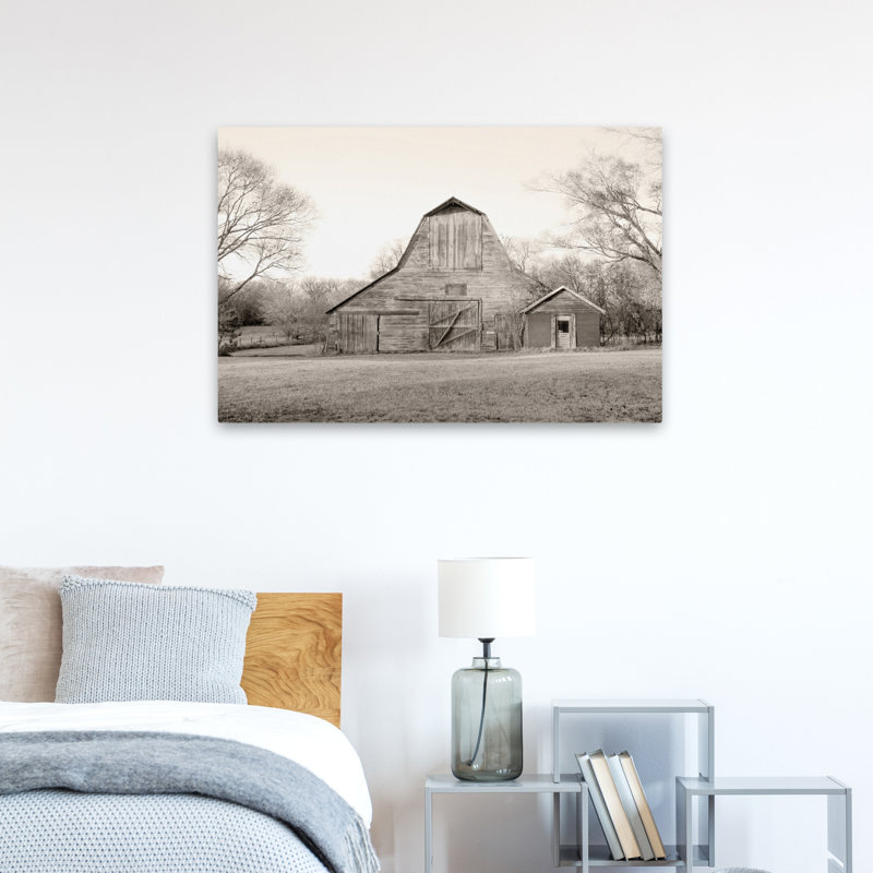 Grange dans le Heartland Bw, bâtiment de grange contemporain noir, noir et blanc gris, H 36 po x l 24 po