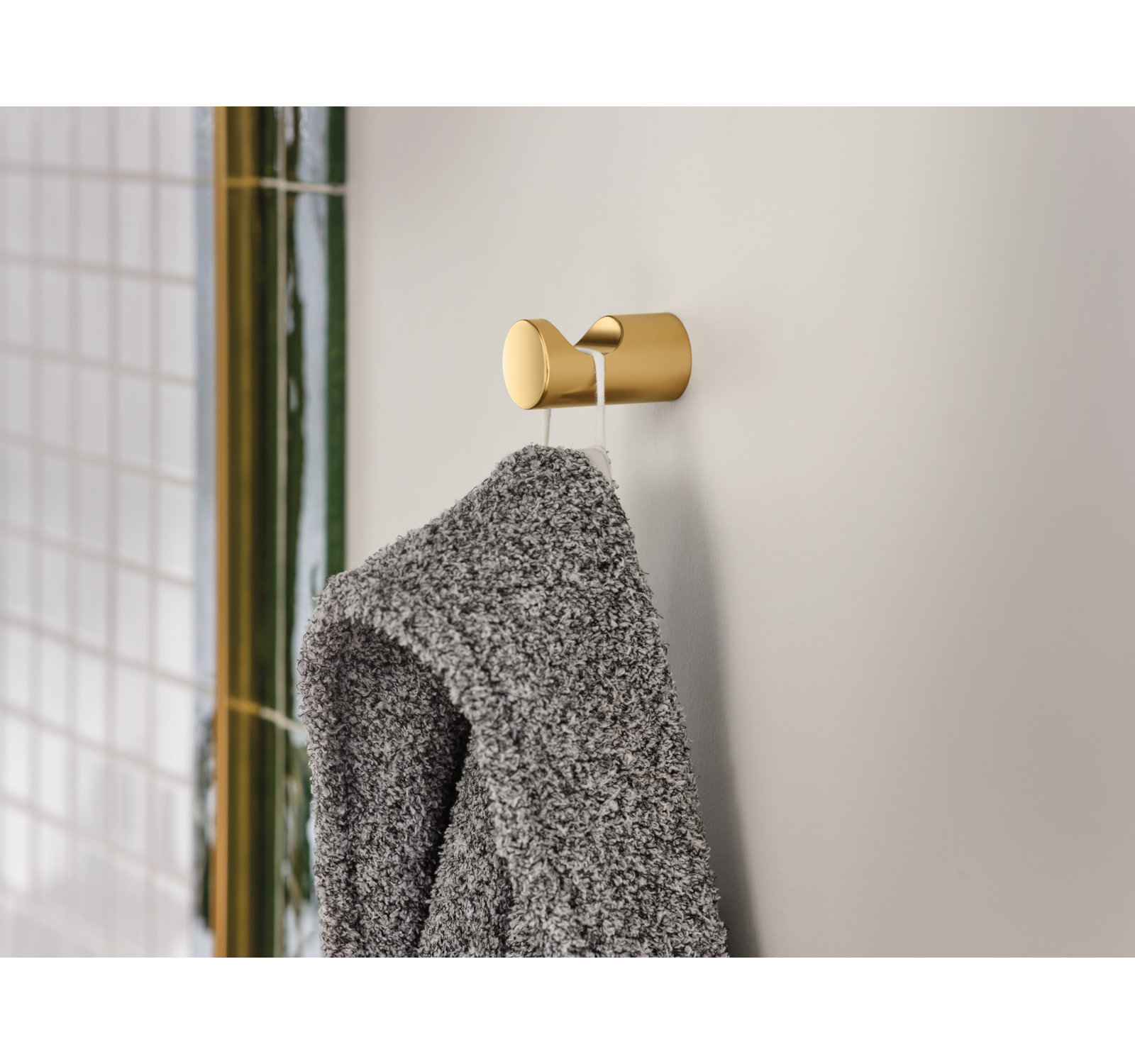 Align Wall-Mounted Robe Hook, Brushed Gold