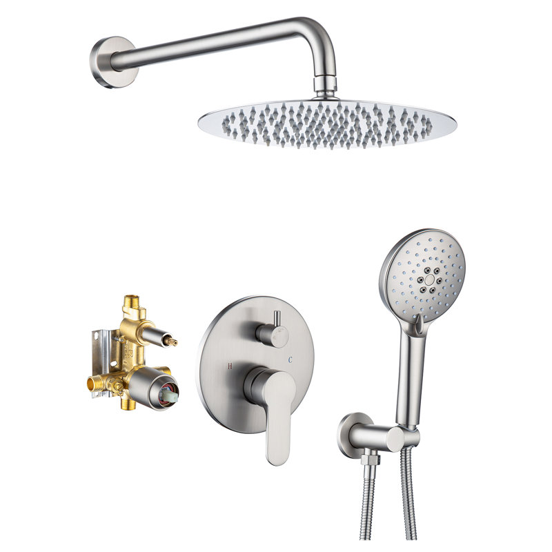 Rainlex Pressure-balanced Shower Faucet With Rough-in Valve Rainlex, Brushed Nickel
