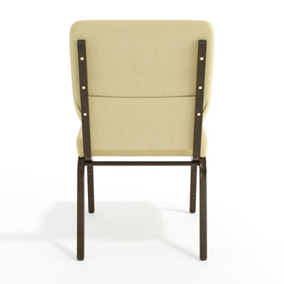 Rayleigh 18.5"W Dot Fabric Stacking Church Chair