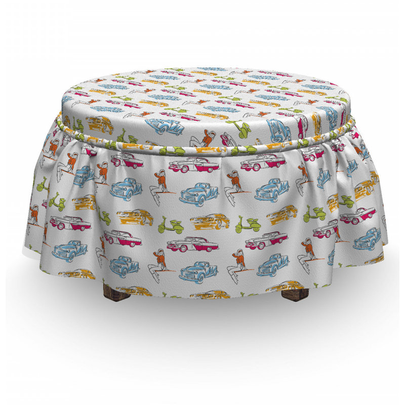 Box Cushion Ottoman Slipcover