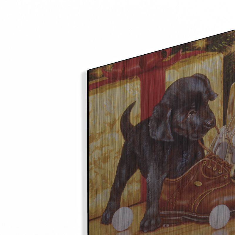 Lark Manor ™ «Lab Golf» par Christopher Nick, art mural en métal, H 12 po x l 16 po