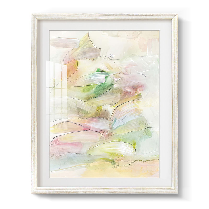 «Colorful Coalescence I», impression encadrée, H 28,5 po x l 20,5 po, Blanc