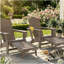 Élégant fauteuil d'extérieur pliant, ensemble de 2 chaises Adirondack, fauteuil d'extérieur