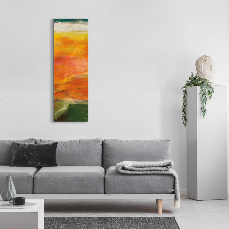 «Bog Journey III V2» par Jo Maye, art mural en verre acrylique, H 48 po x l 16 po