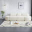 Canapés modulaires polyvalents en chenille, ensemble beige peu encombrant pour la maison