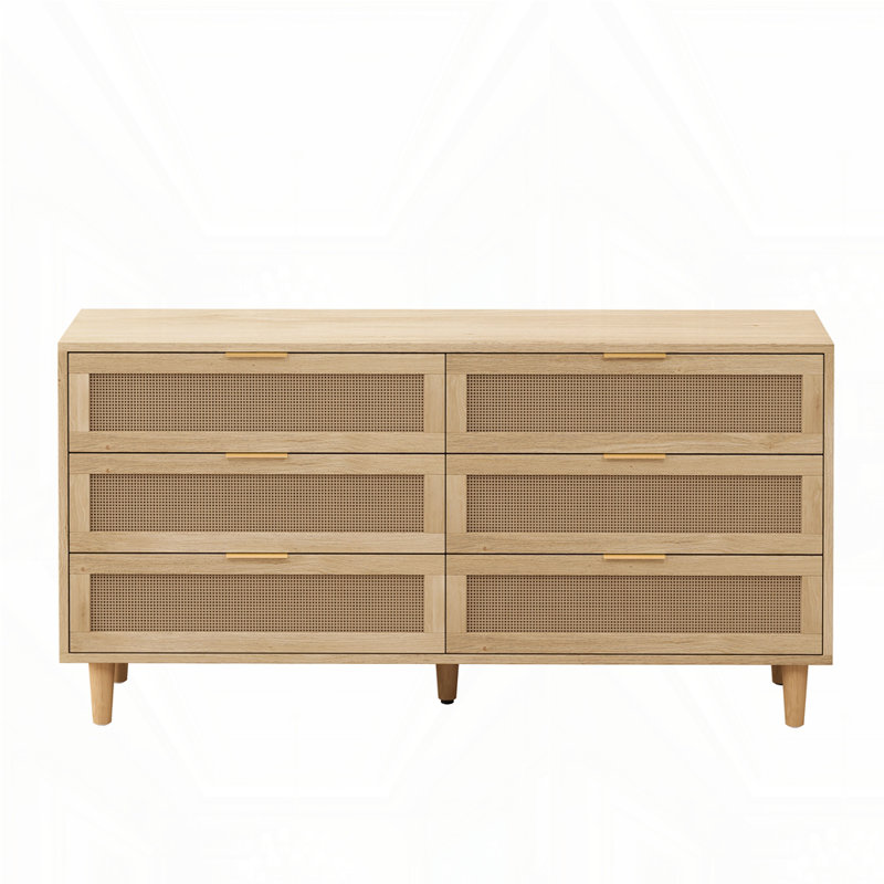 Armoire à tiroir en rotin 59,06 po, Naturel