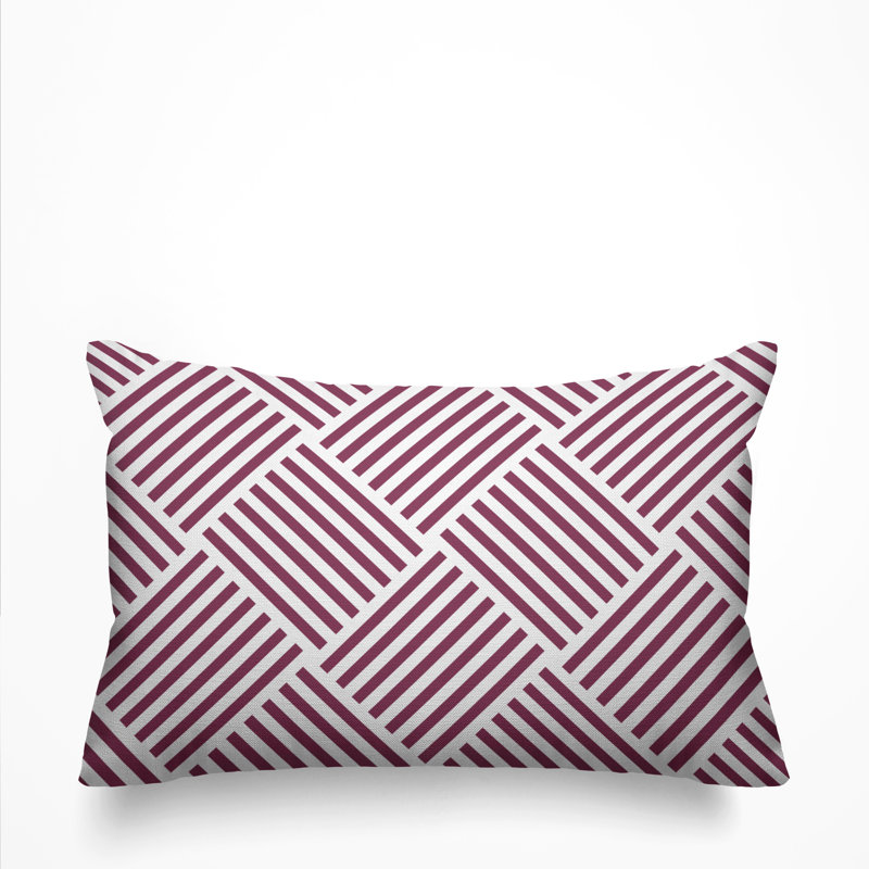 Housse et insert de coussin d'extérieur Langley, Prune