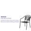 Fauteuil de patio intérieur / extérieur en acier de qualité commerciale avec dossier rond