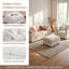 Ensemble de canapé modulaire en chenille 3 pièces, causeuse 2 places + fauteuil 1 place + repose-pieds mobile, canapé en bois massif avec 2 coussins décoratifs, salon moderne-132685740