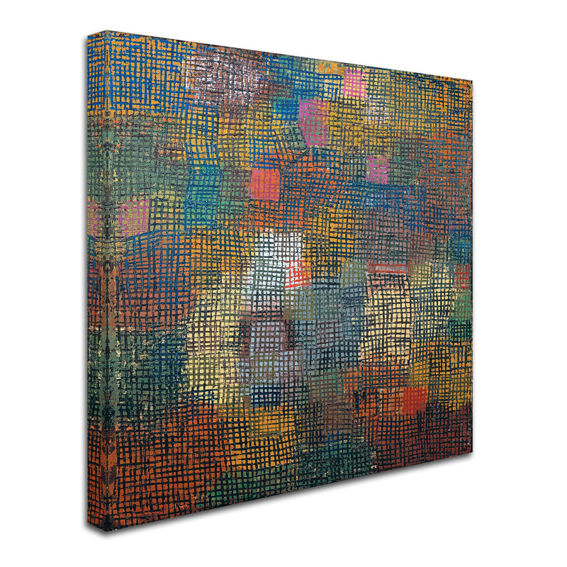 « colors à partir d’une distance » par impression sur toile tendue Paul Klee, H 14 po x l 14 po