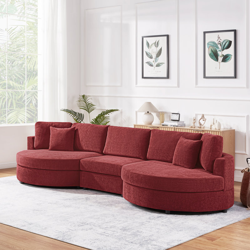 Spacieux canapé moderne en chenille 3 places moderne pour un salon élégant