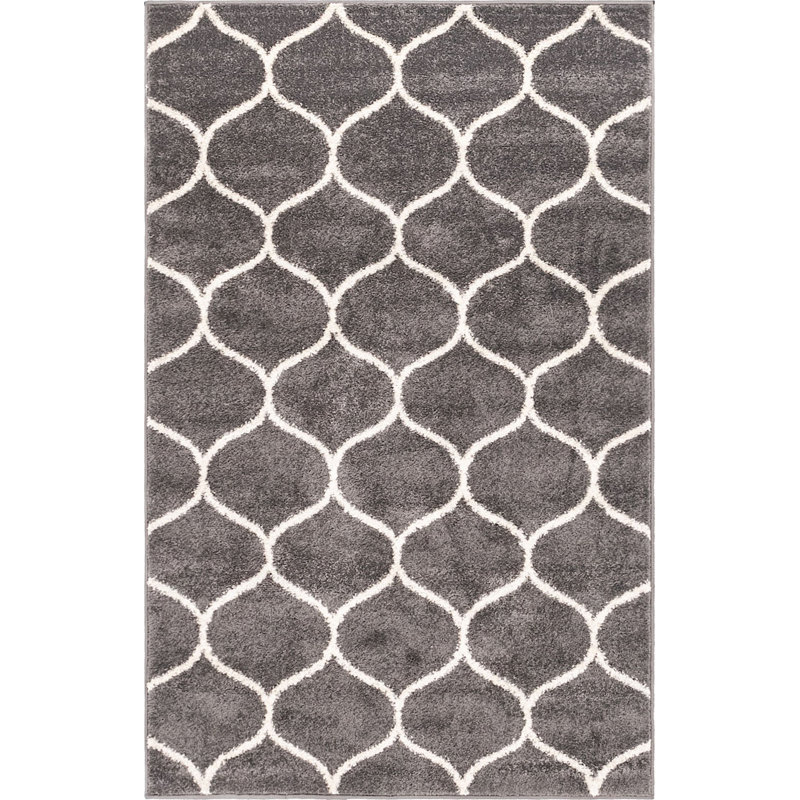 Tapis gris foncé Lllan, Rectangle 3 pi 1 po x 5 pi 3 po