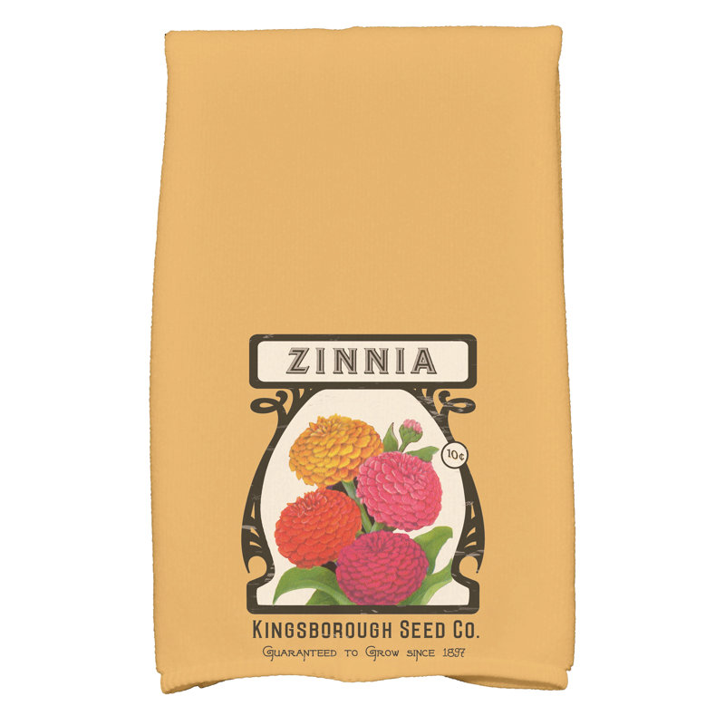 Floral Tea Towel Kitchen Towel, Yellow