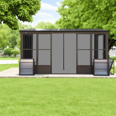 Spacious Canopies & Gazebos(must Include Frame), Aluminum Modern Sunroom