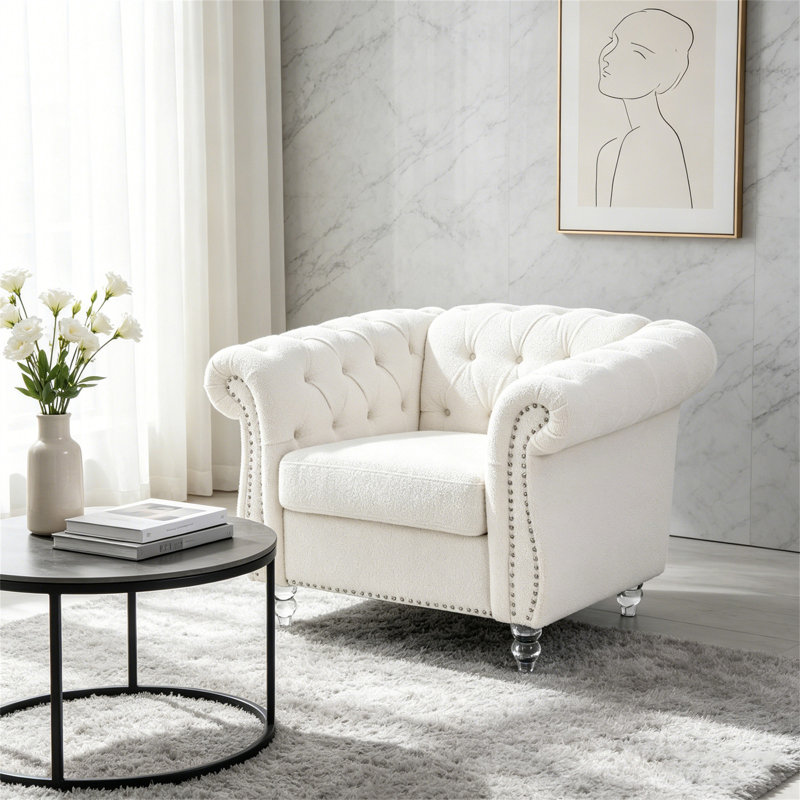 Canapé 1 place pour le salon, Blanc