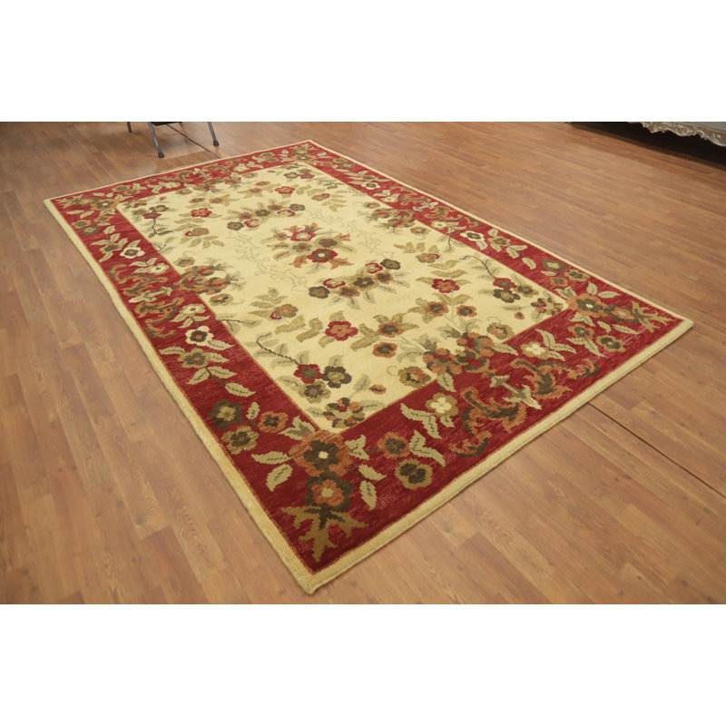 Tapis indien à motif floral All-Over 6 x 10