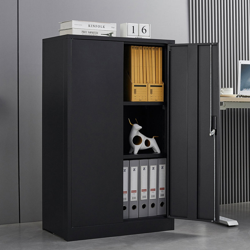 25.6'' Wide 0 -Drawer Steel File Cabinet, Black