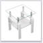 Ensemble de 2 tables à thé modernes en verre trempé, durables et élégantes avec couche de panneau de fibres à densité moyenne pour le salon-2032284832-2032284833
