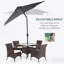 Parasol d'extérieur polyvalent avec lumières DEL et fonction d'inclinaison réglable-595803922