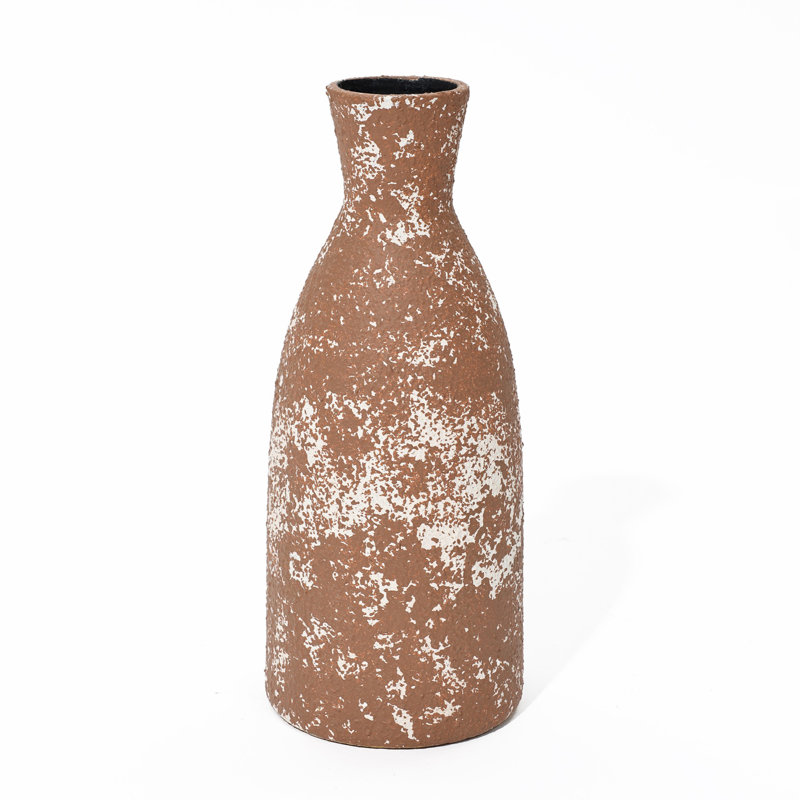 Grand vase à fleurs en grès rustique pour la maison 12,2 "Stefanski, H 12,2 po x l 5,12 po x P 5,12 po